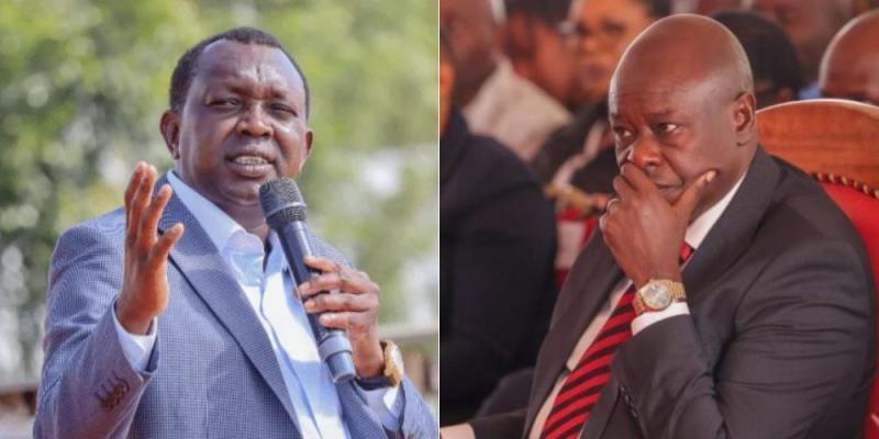 A collage of Kapseret MP Oscar Sudi and Former Deputy President Rigathi Gachagua.